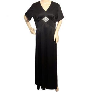 Vintage 1970 Formal Dress Made In Canada Rare Plus Size 16